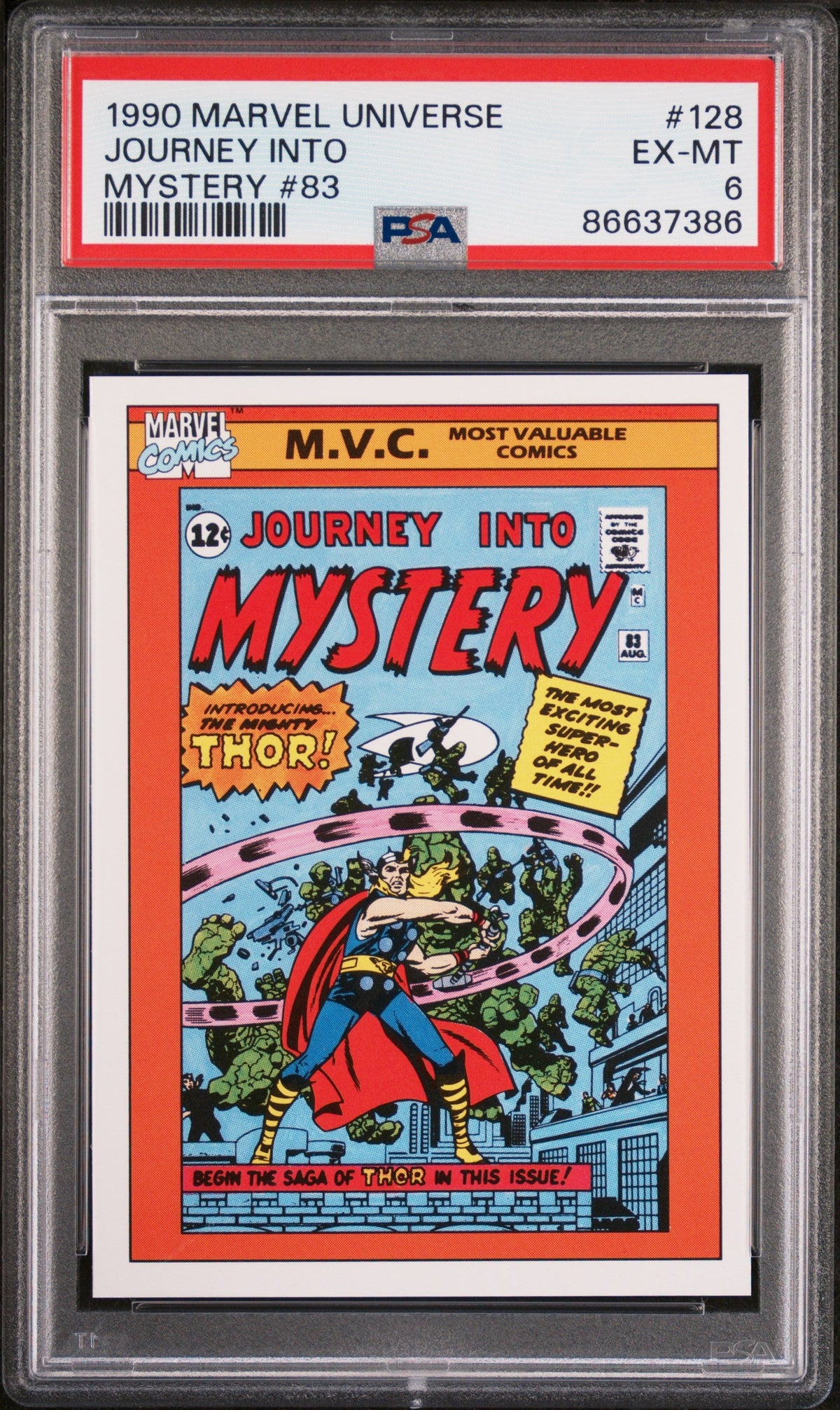 1990 MARVEL UNIVERSE JOURNEY INTO MYSTERY #83 #128 - PSA 6