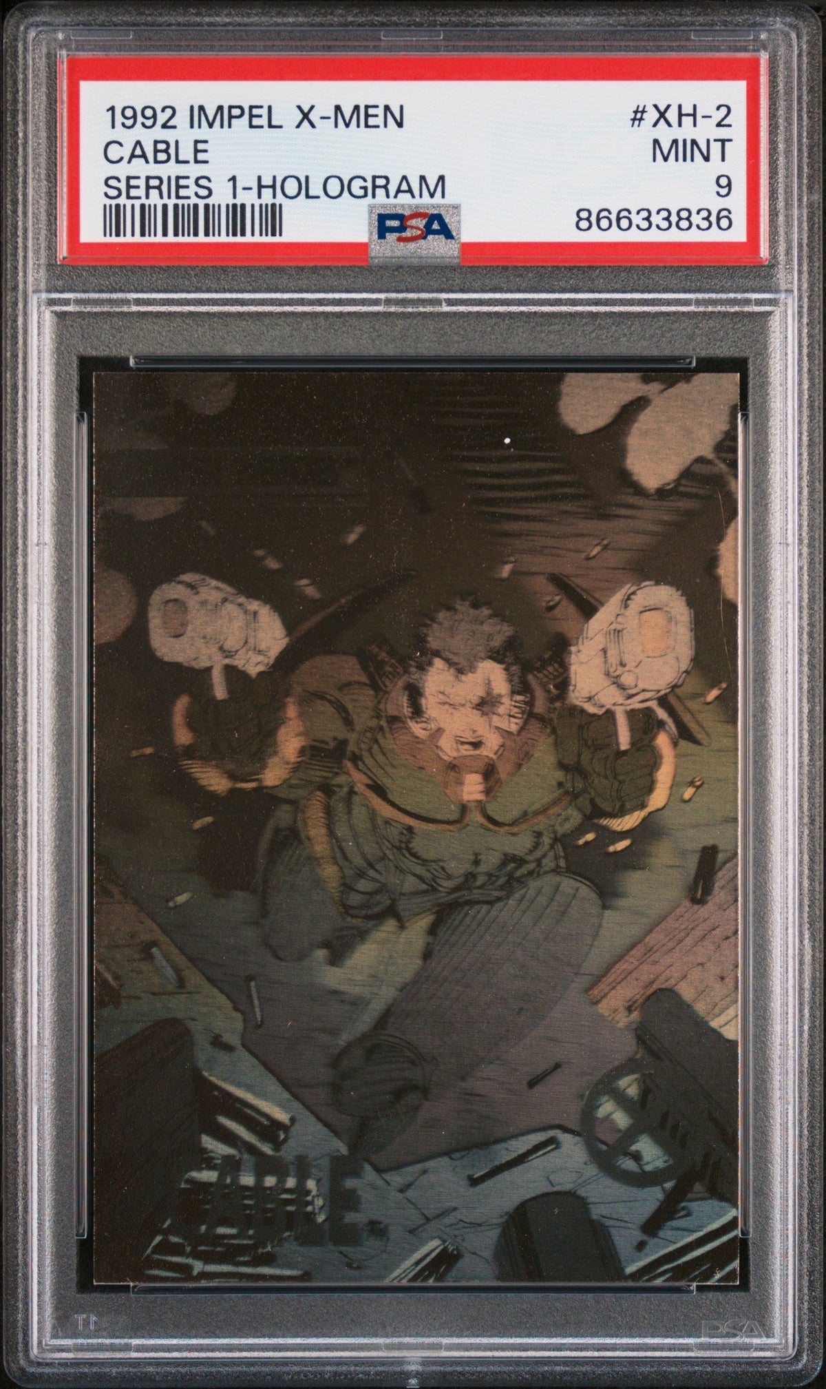 1992 IMPEL X-MEN SERIES 1-HOLOGRAM CABLE SERIES 1-HOLOGRAM #XH-2 - PSA 9