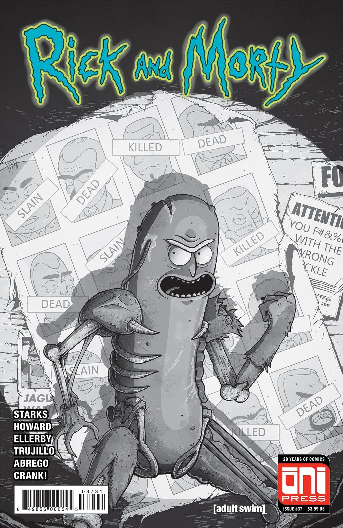 Rick And Morty 37 Oni 2018 Mike Vasquez Pickle Rick Uncanny X-Men 141 Homage B&amp;W Variant (04/25/2018)