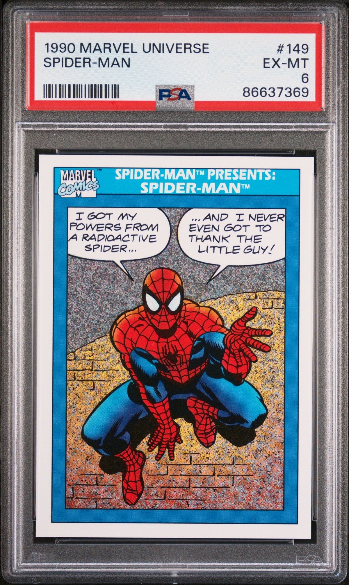 1990 MARVEL UNIVERSE SPIDER-MAN  #149 - PSA 6