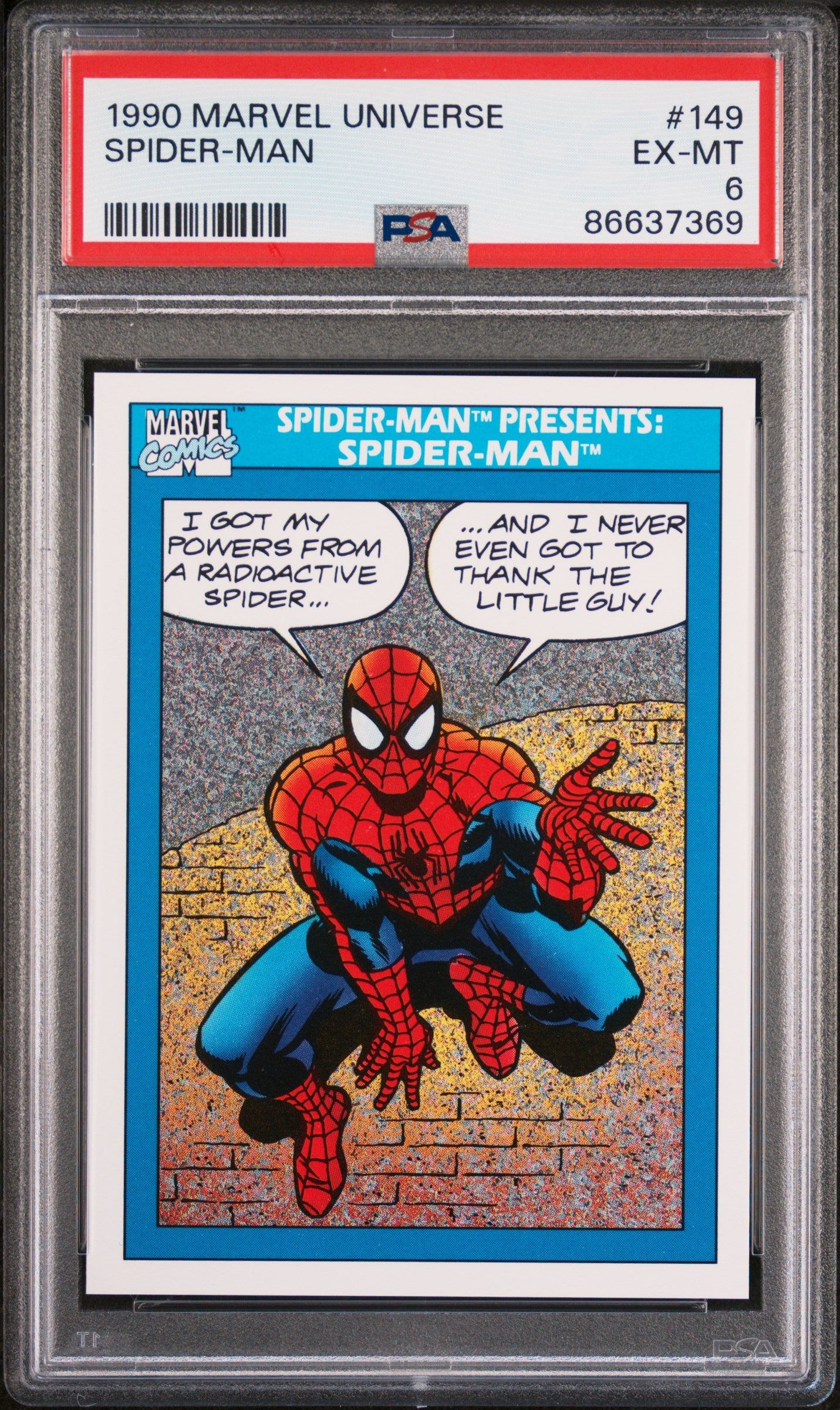 1990 MARVEL UNIVERSE SPIDER-MAN  #149 - PSA 6