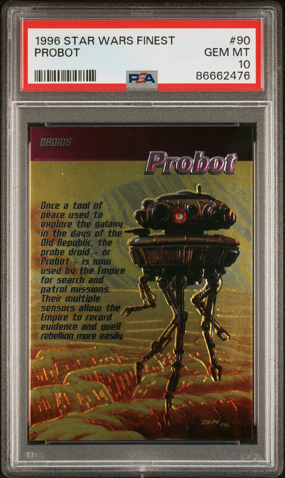1996 STAR WARS FINEST PROBOT  #90 - PSA 10