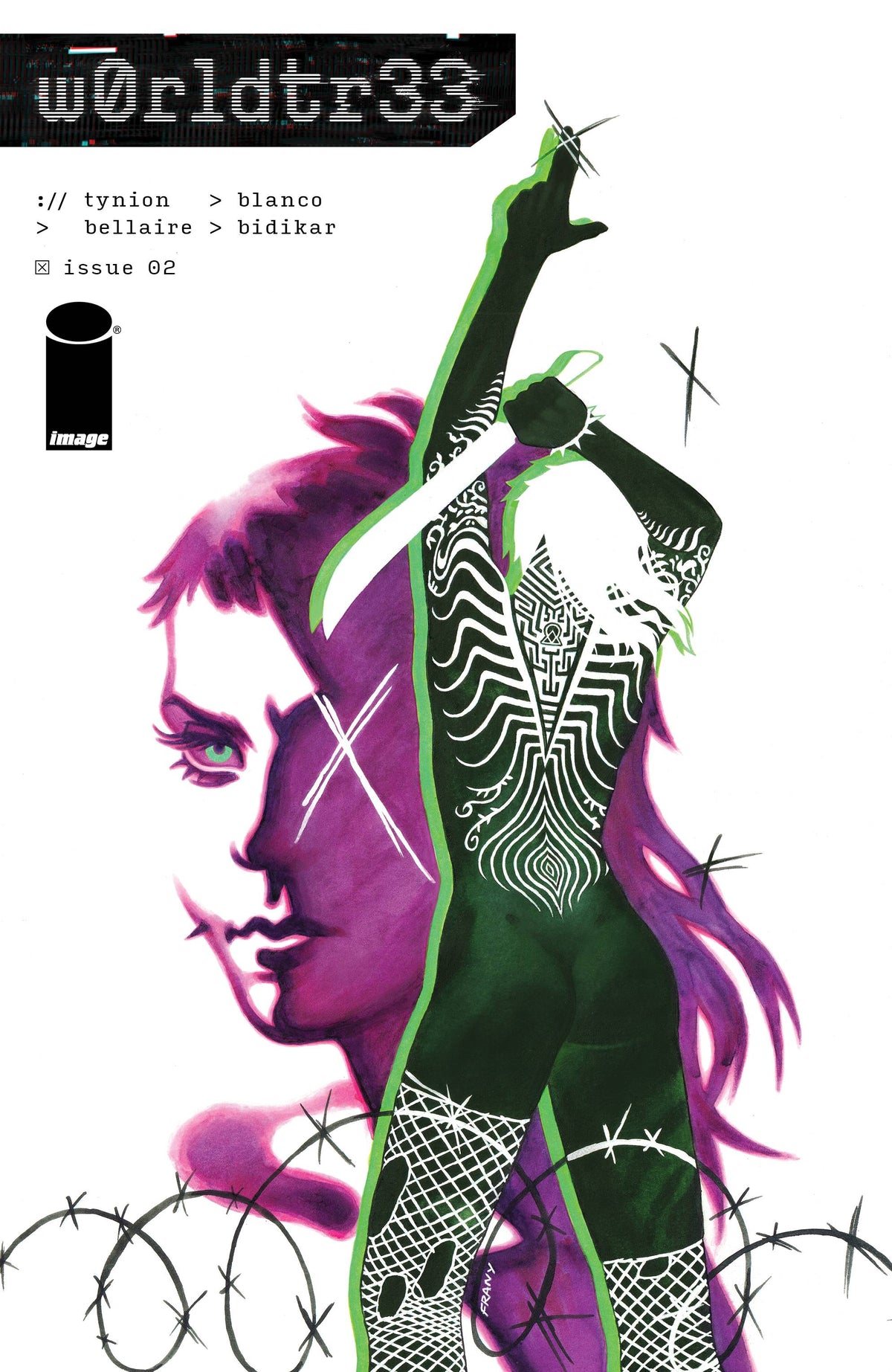 W0Rldtr33 #2 D 1:50 Justine Frany Variant (05/31/2023) Image