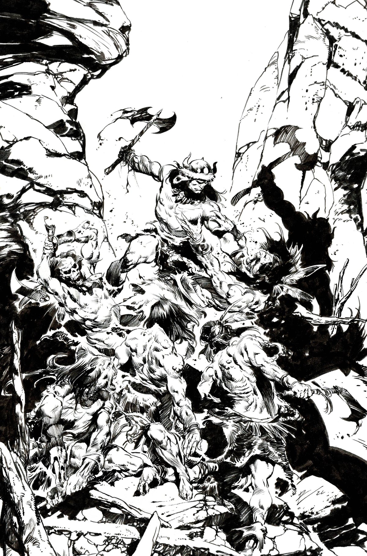 Conan Barbarian #1 J 1:10 Torre Virgin B&amp;W Variant (07/26/2023) Titan