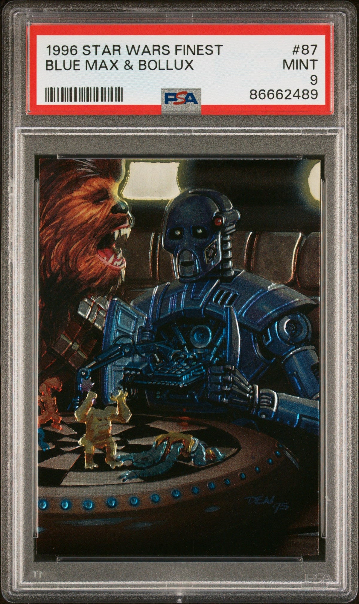 1996 STAR WARS FINEST BLUE MAX &amp; BOLLUX  #87 - PSA 9