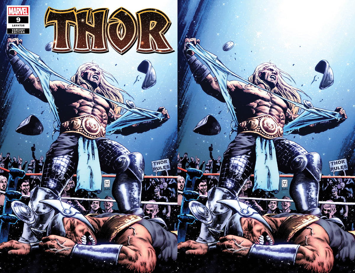 Thor #9 Valerio Gangiordano Variant WWF WWE Hulk Hogan Wrestling Homage Shirt Rip (11/04/2020) Marvel
