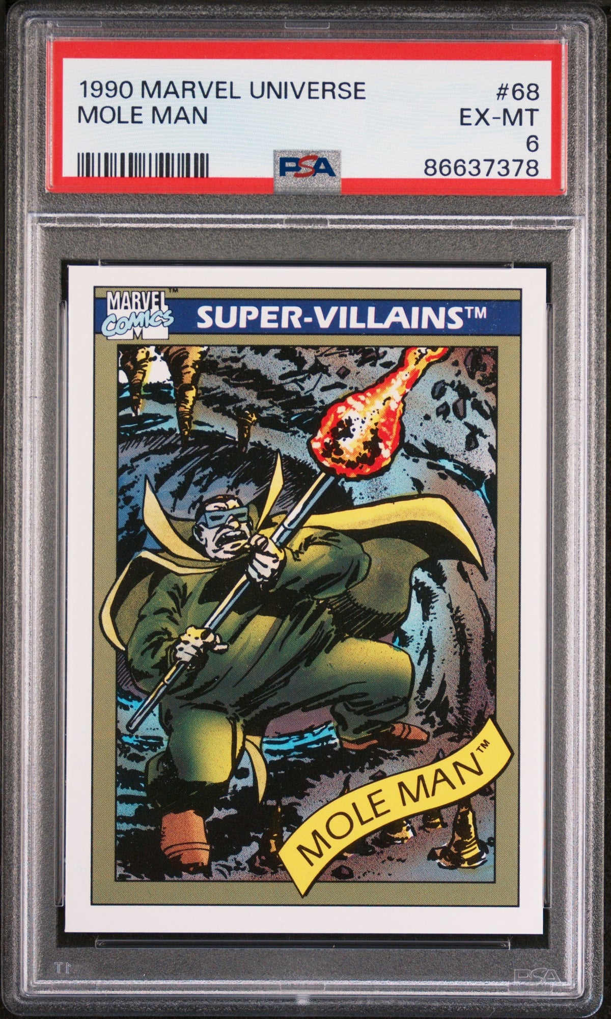 1990 MARVEL UNIVERSE MOLE MAN  #68 - PSA 6