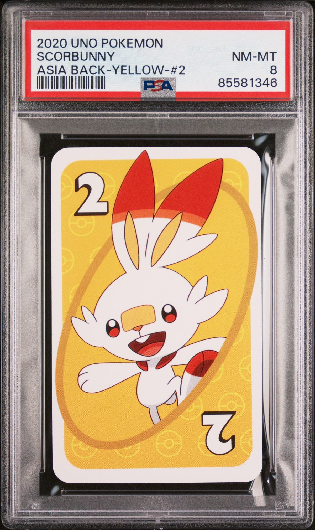 2020 UNO POKEMON SCORBUNNY  -  PSA  8