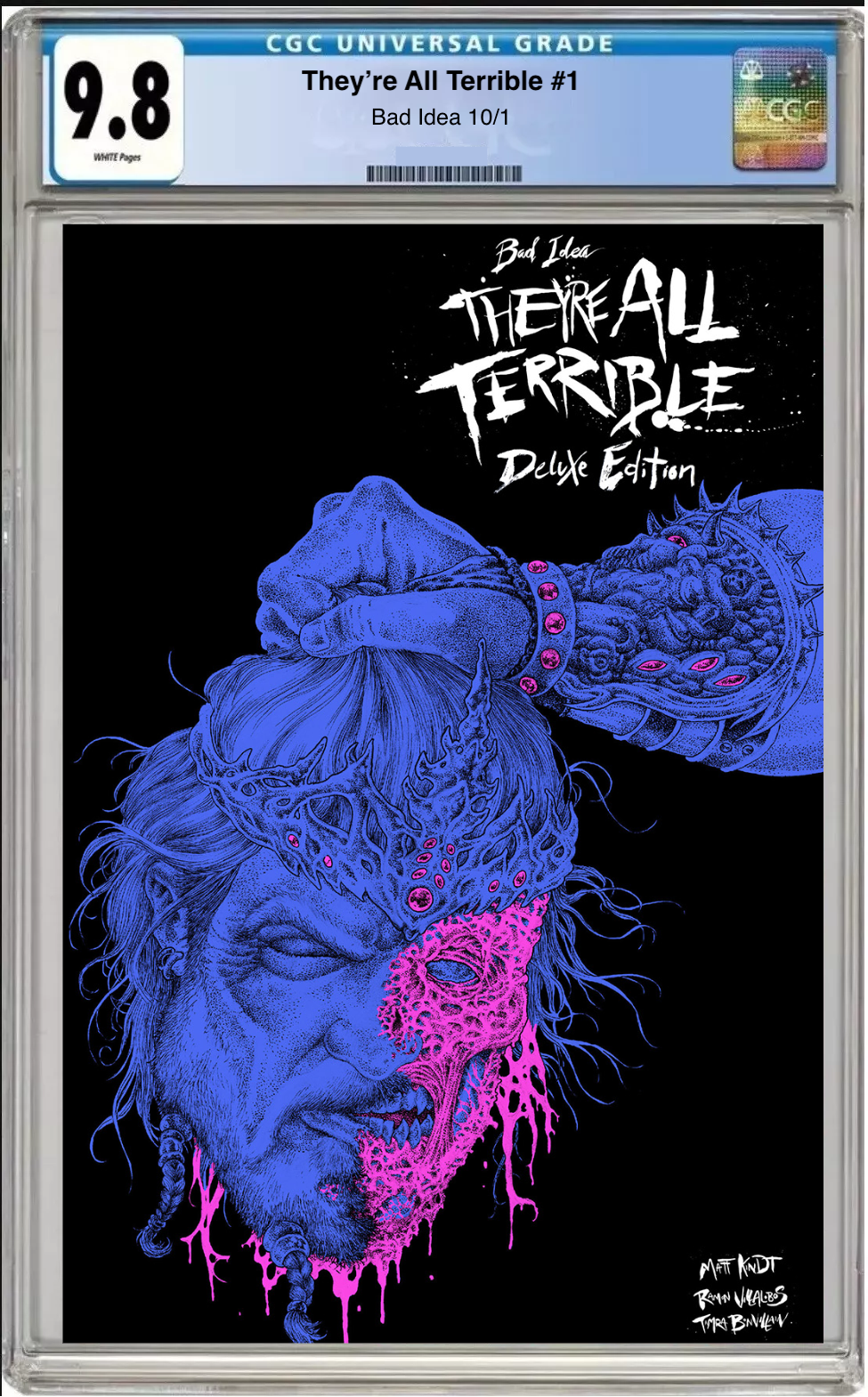 Comic book cover of They’re All Terrible #1 Main Cover with CGC grading label