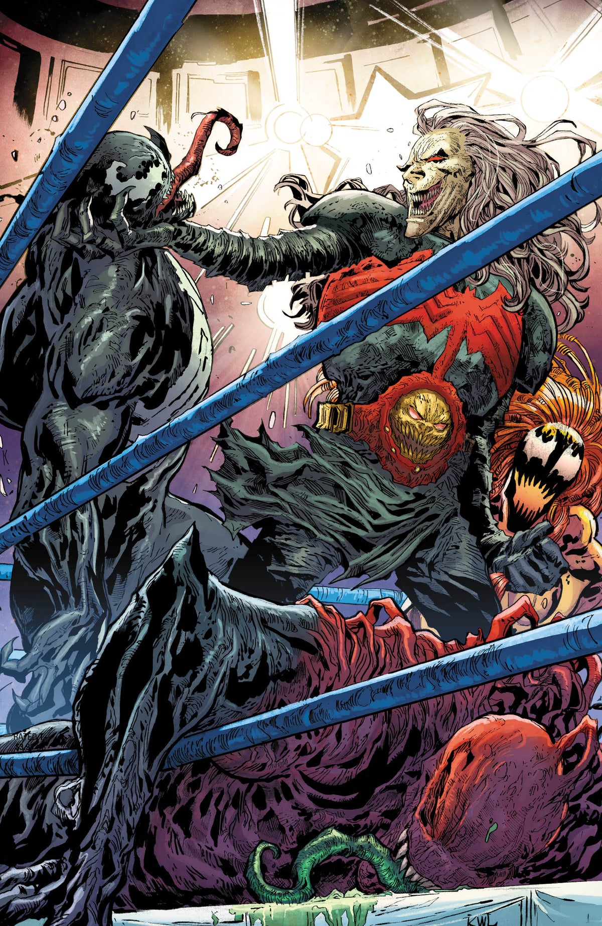 Venom #32 Ken Lashley Knull Wrestling Variant KIB (01/06/2021) Marvel Trad + Virgin Set