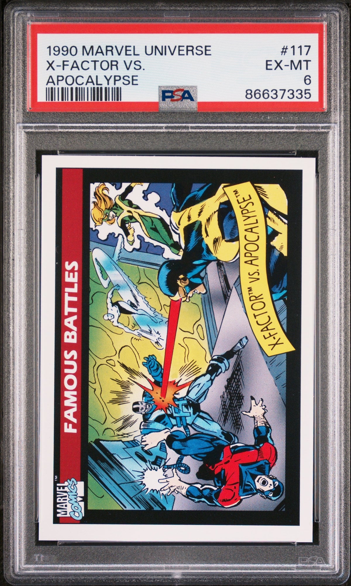 1990 MARVEL UNIVERSE X-FACTOR VS. APOCALYPSE #117 - PSA 6