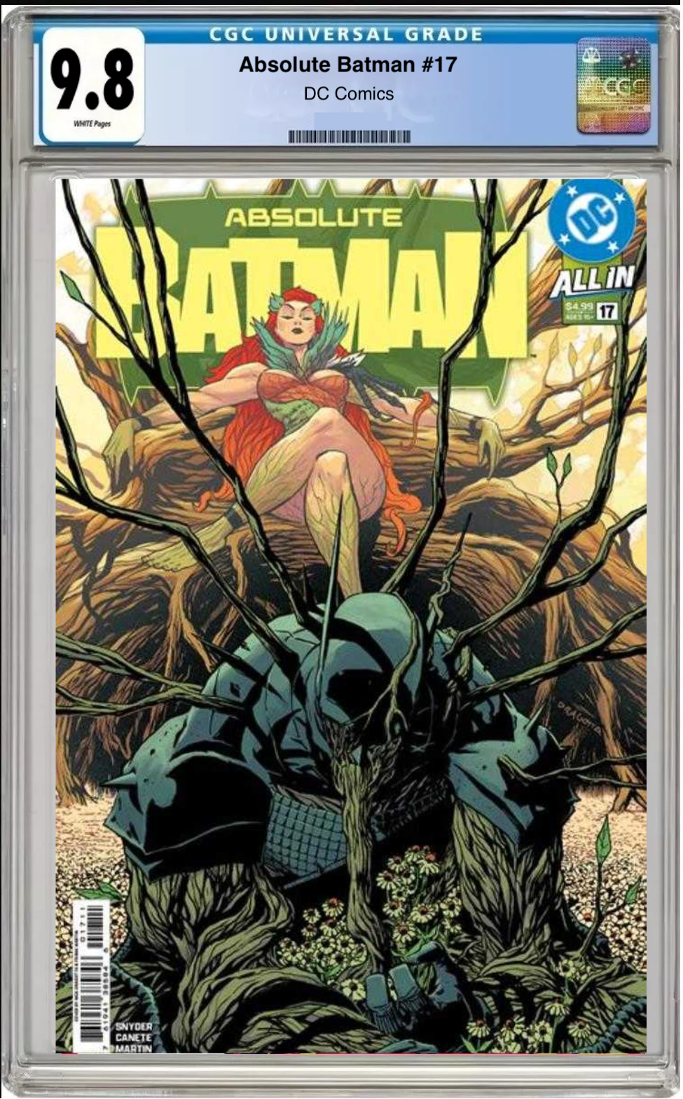 Comic book cover of Absolute Batman #17 Cover A with CGC grading label.