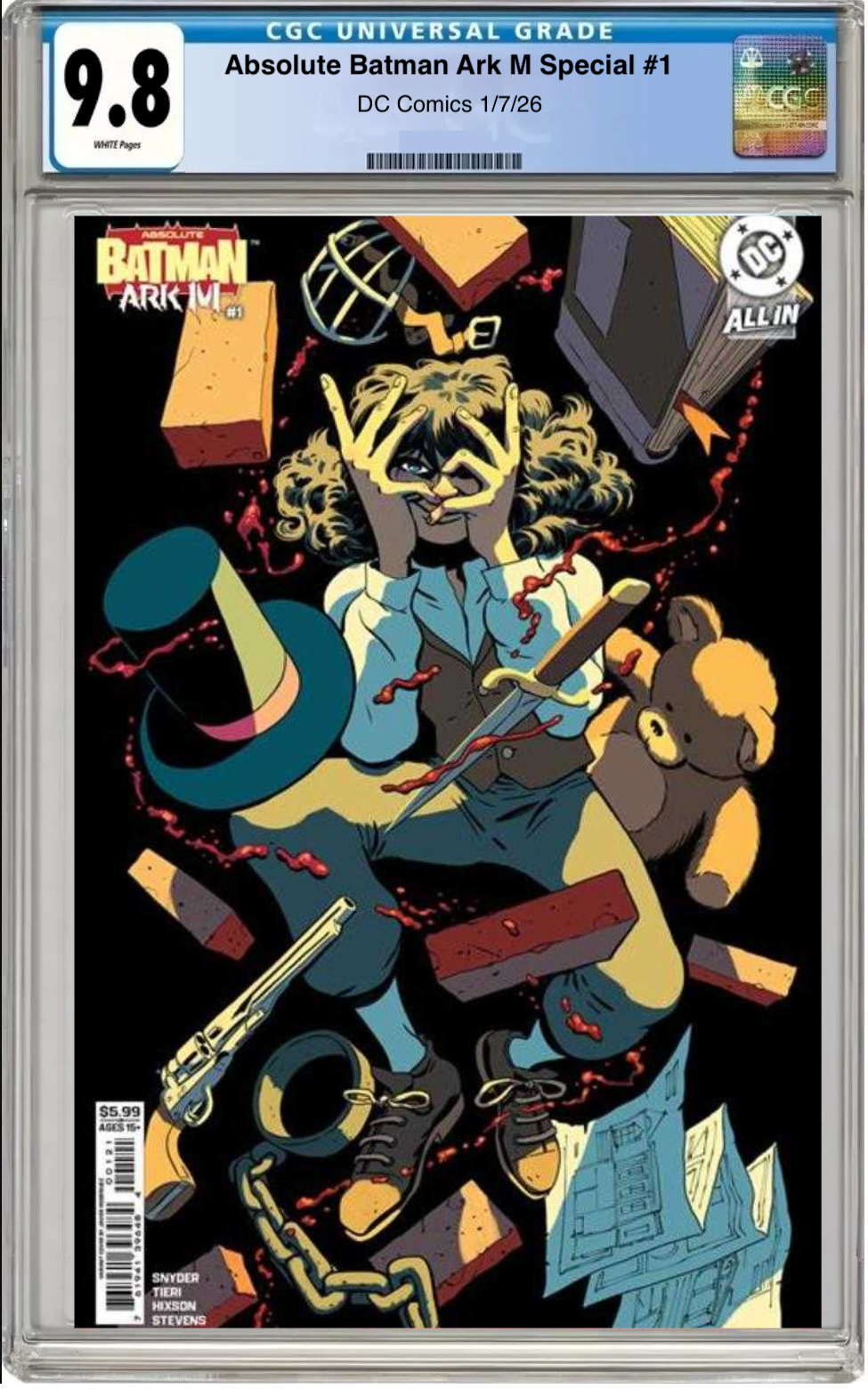 Comic book cover of Absolute Batman: Ark-M Special #1 Javier Rodriguez Card Stock Cover with CGC grading label.