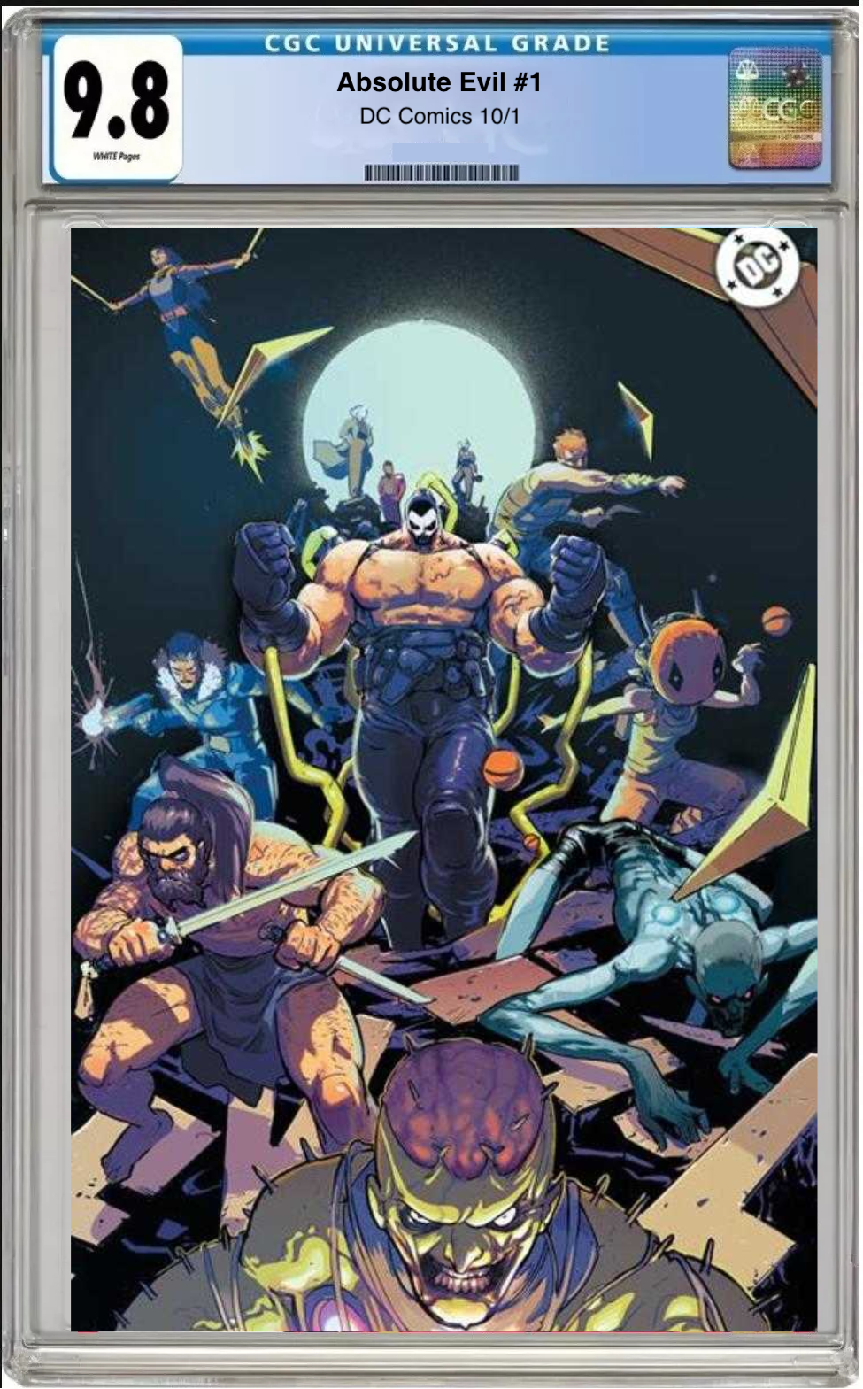 Comic book cover of Absolute Evil #1 Riley Rossmo Foil Cover with CGC grading label