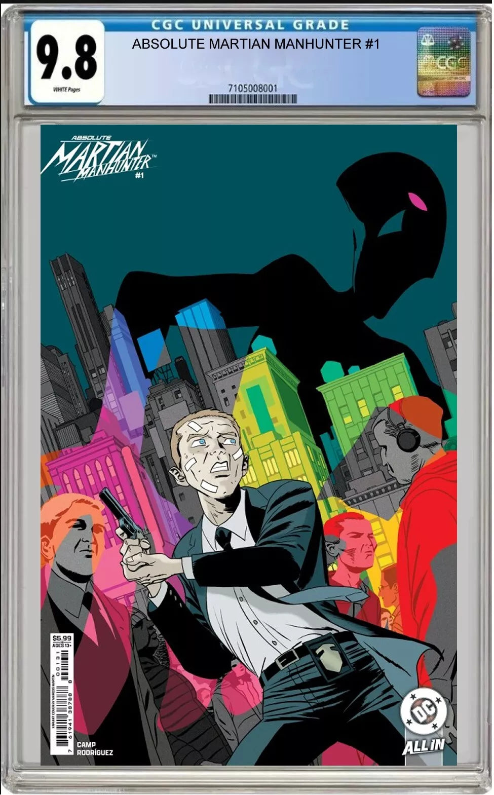 absolute martian manhunter #1 cgc graded 9.98marcos martin cover