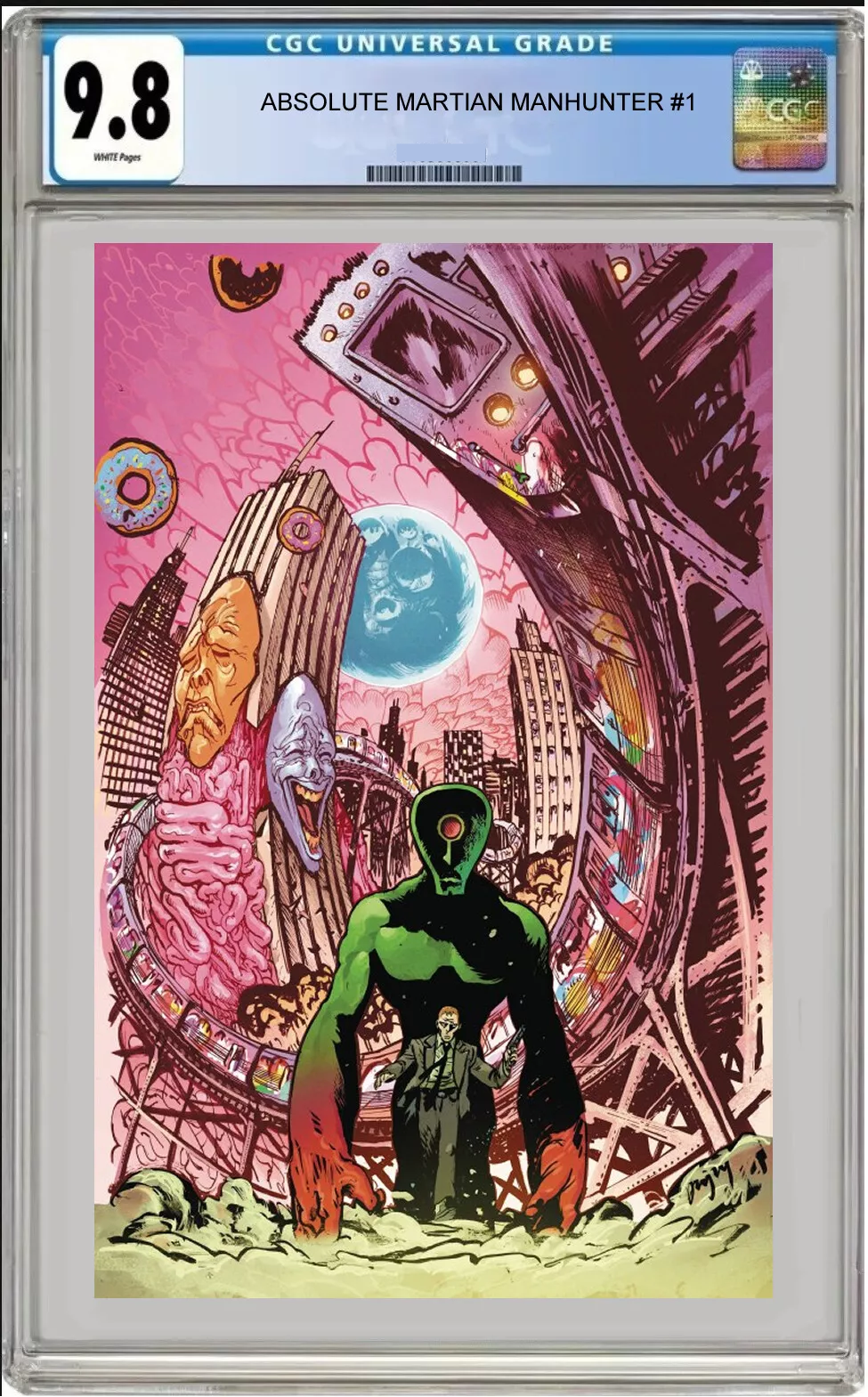absolute martian manhunter #1 cgc graded 9.8 warren johnson cover 1:50 ratio