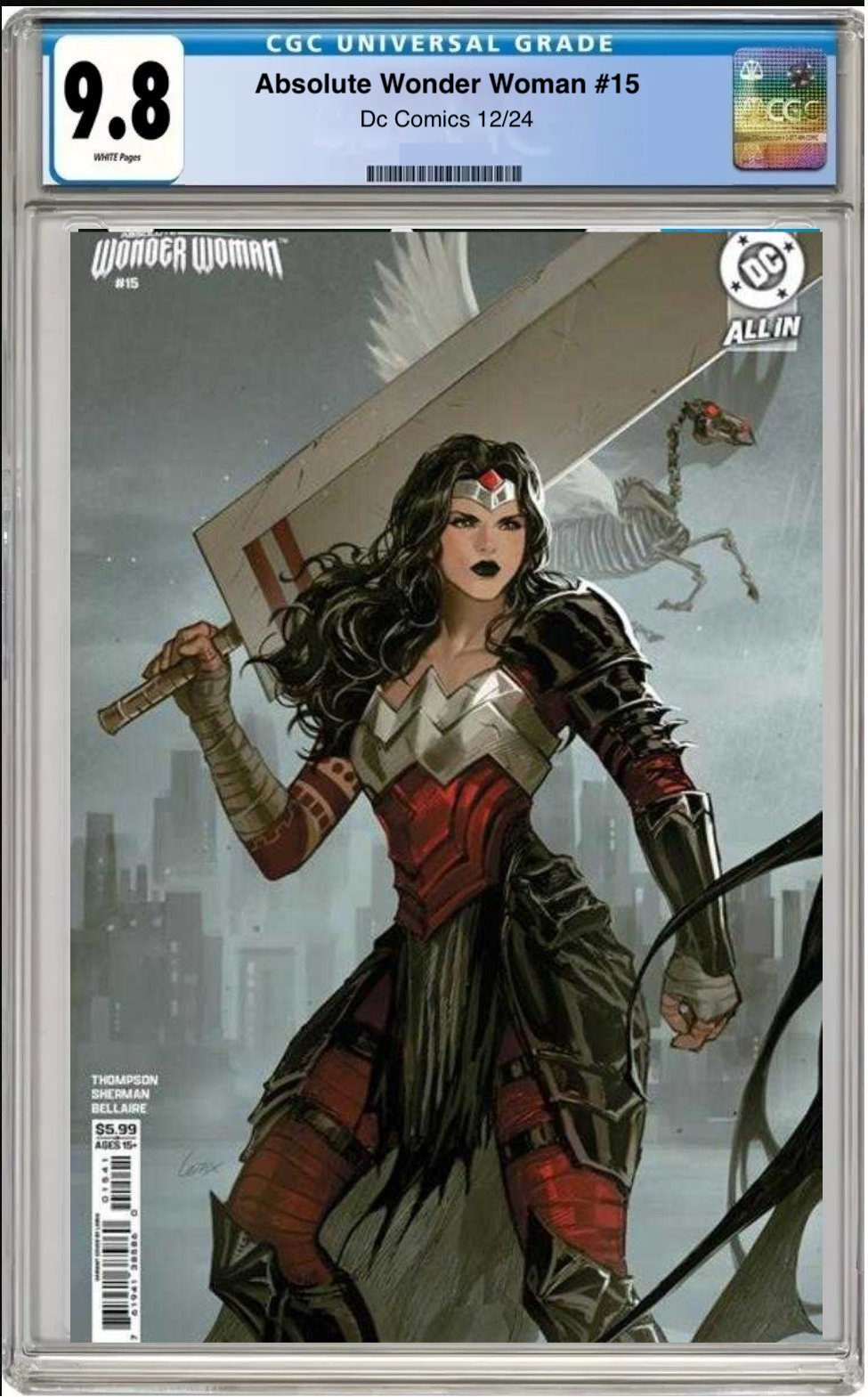Absolute Wonder Woman #15 – CGC Graded 9.8 Cover C Connecting Card Stock