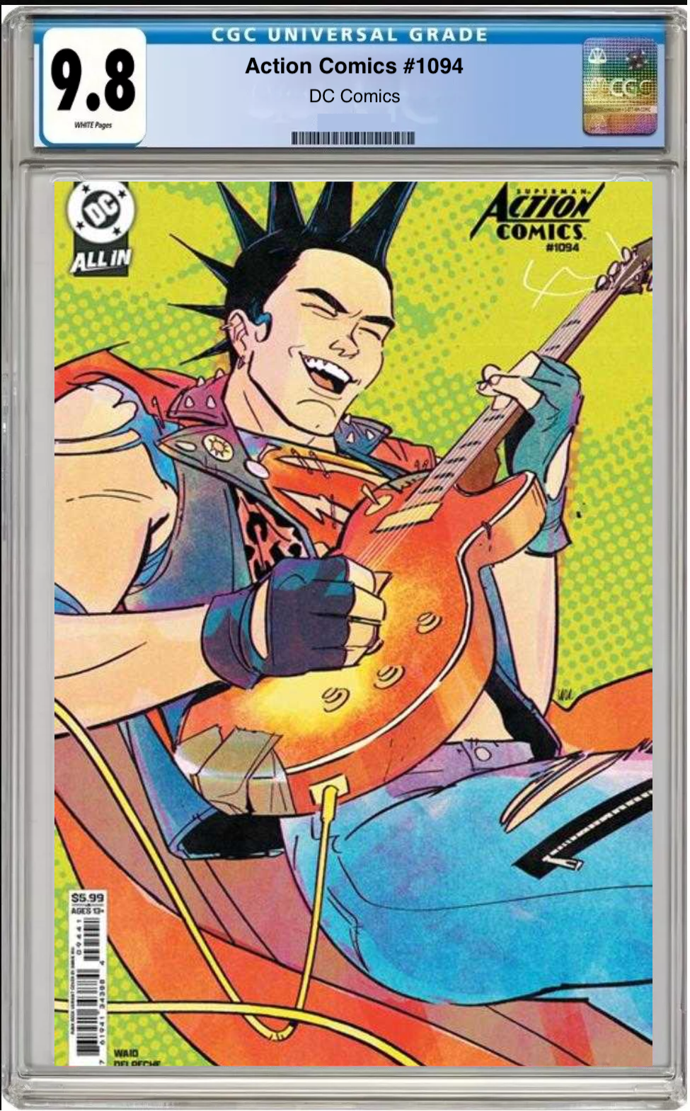 Comic book cover of Action Comics #1094 Cover D with CGC grading label.