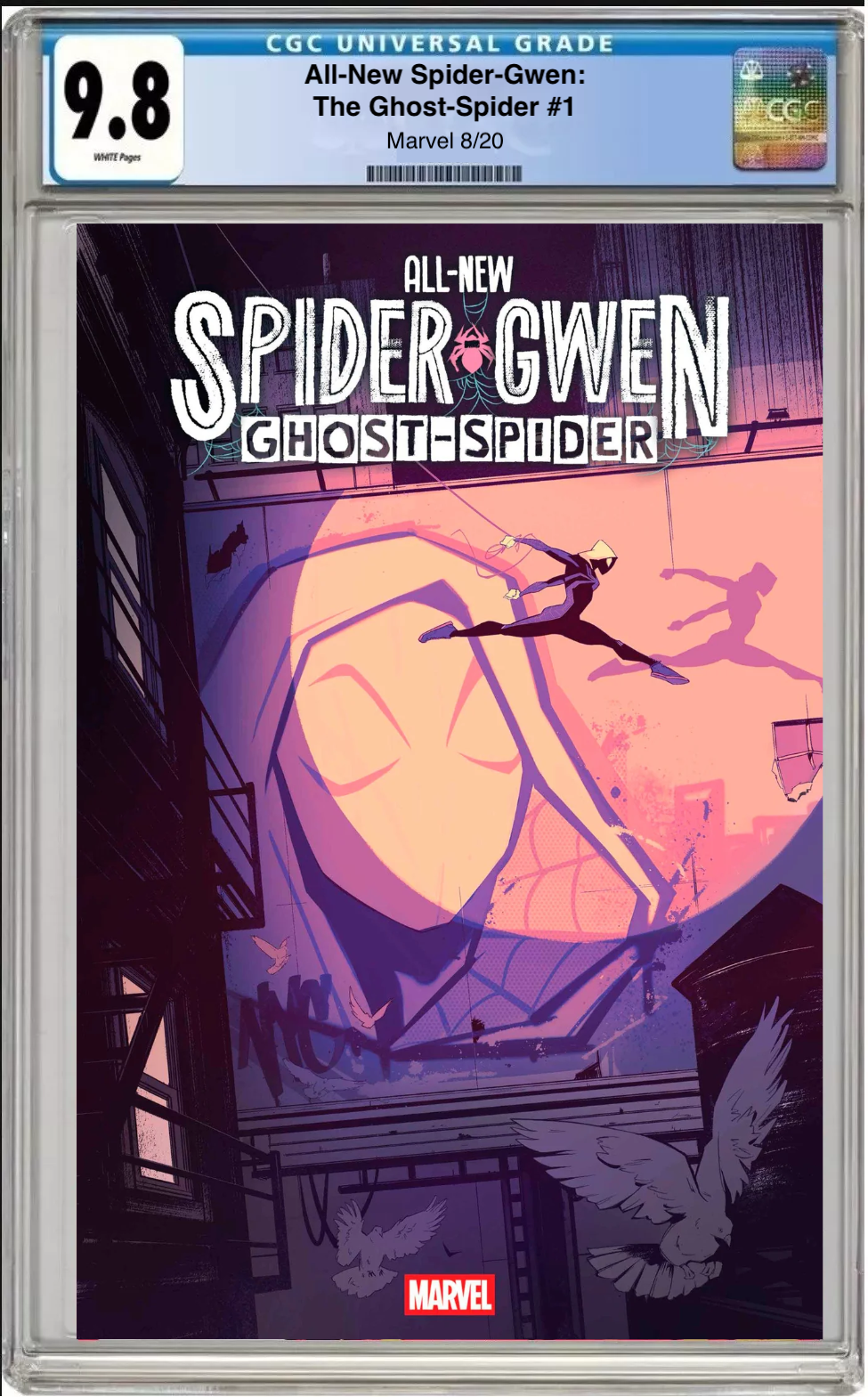 Comic book cover of All-New Spider-Gwen: The Ghost-Spider #1 Nogi San Cover with CGC grading label.
