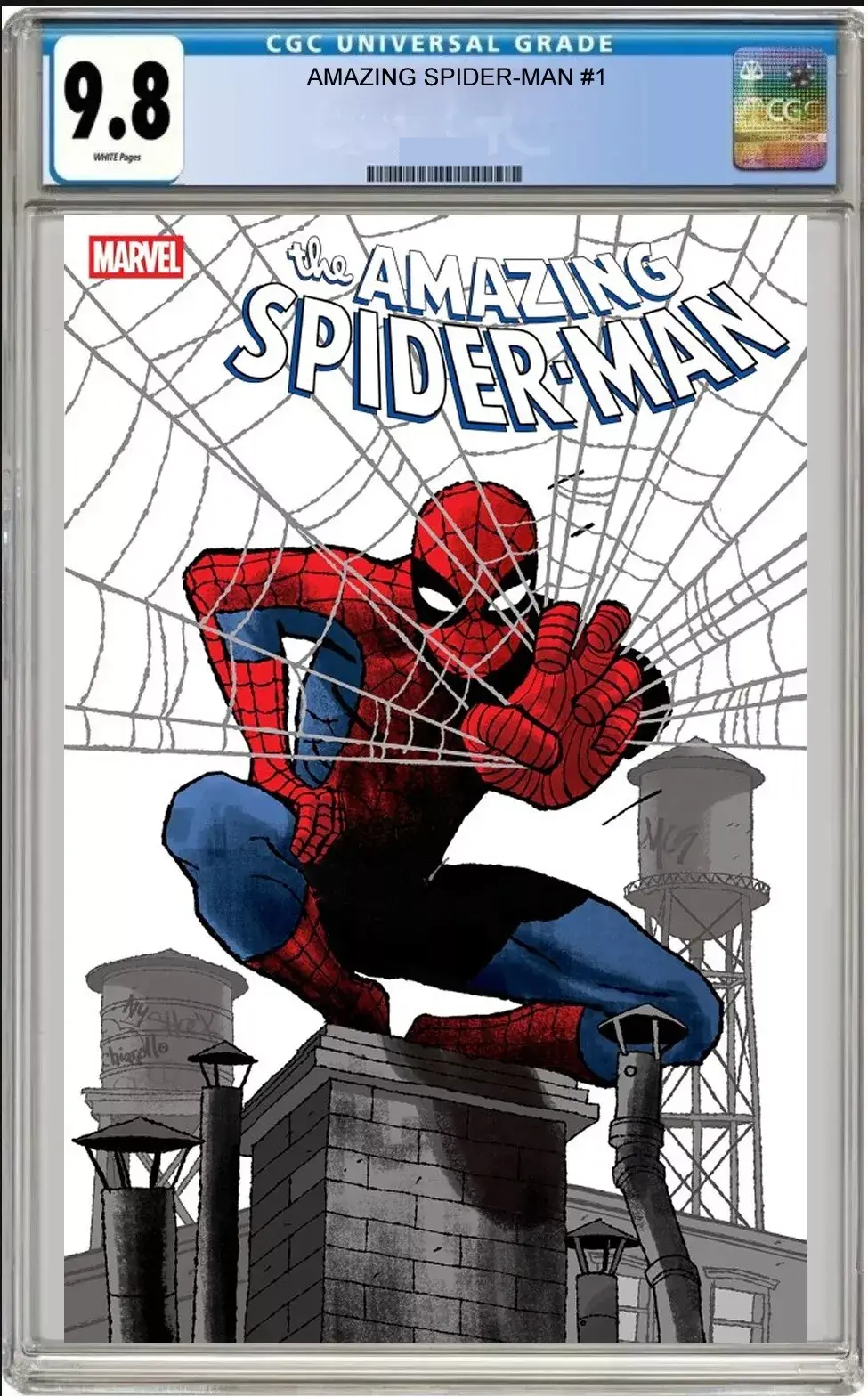 amazing spider-man 1 cgc graded 9.8 mark chiarello foil cover