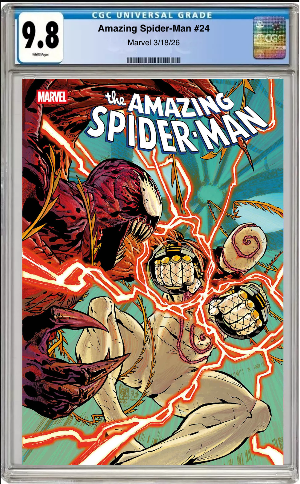 Comic book cover of Amazing Spider-Man #24 Main Cover with CGC grading label.