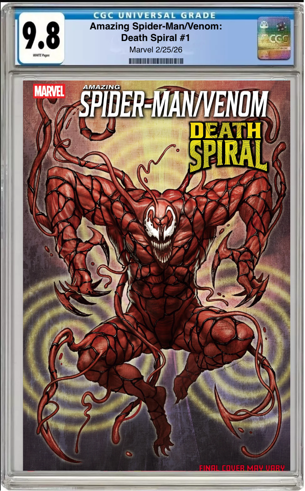 Amazing Spider-Man / Venom: Death Spiral #1 – CGC Graded 9.8 Stonehouse Carnage Cover