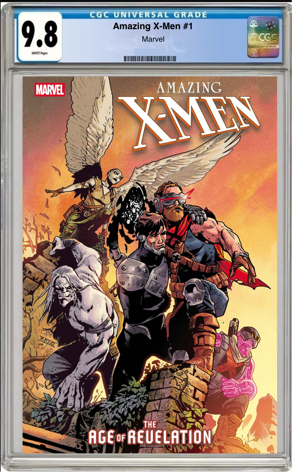 Comic book cover of Amazing X-Men #1 Main Cover with CGC grading label