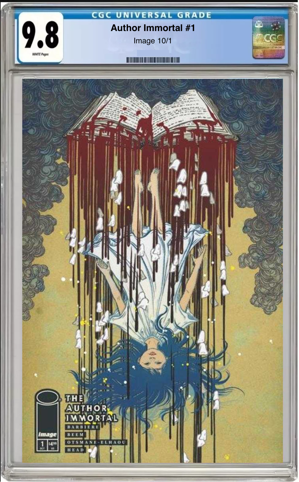 Comic book cover of Author Immortal #1 Cover B with CGC grading label