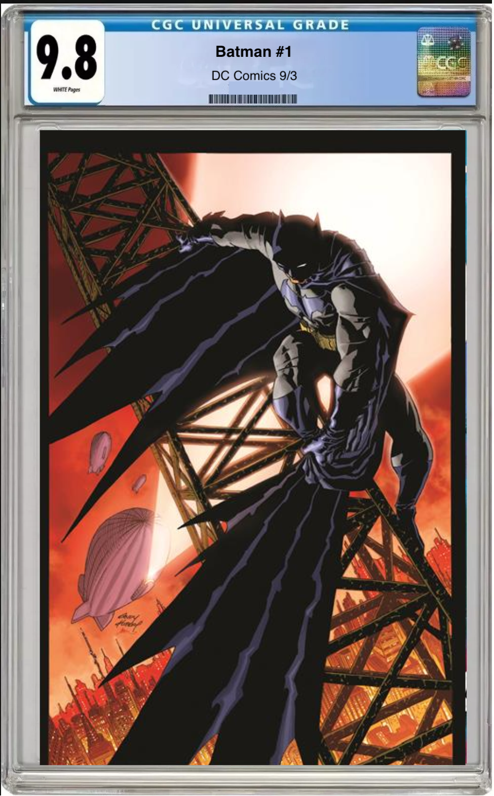 Batman #1 Cover L 1:25 Ratio Variant comic book with CGC 9.8 grading label

