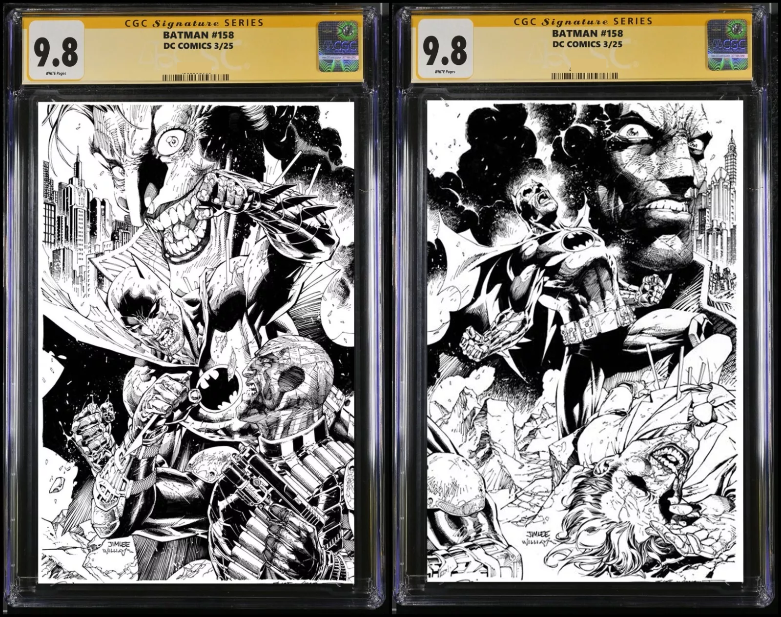 Batman #158 CGC Graded 9.8 – 1:608 Jim Lee Variant Set (Signed by Lee &amp; Loeb) 