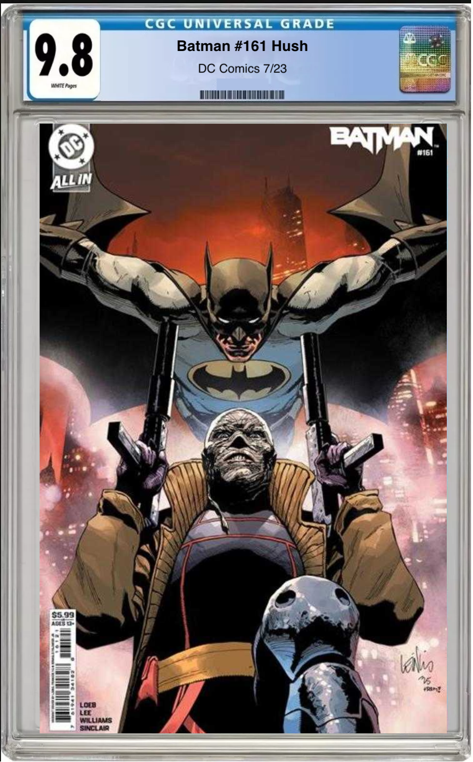 Batman #161 Cover B Card Stock Variant comic book with CGC 9.8 grading label

