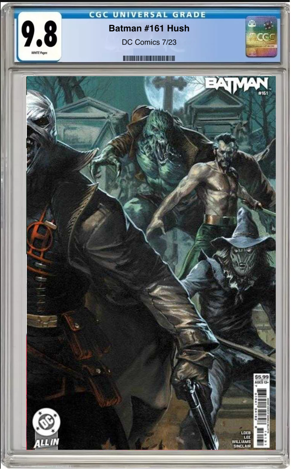 Batman #161 Cover C Connecting Card Stock Variant comic book with CGC 9.8 grading label