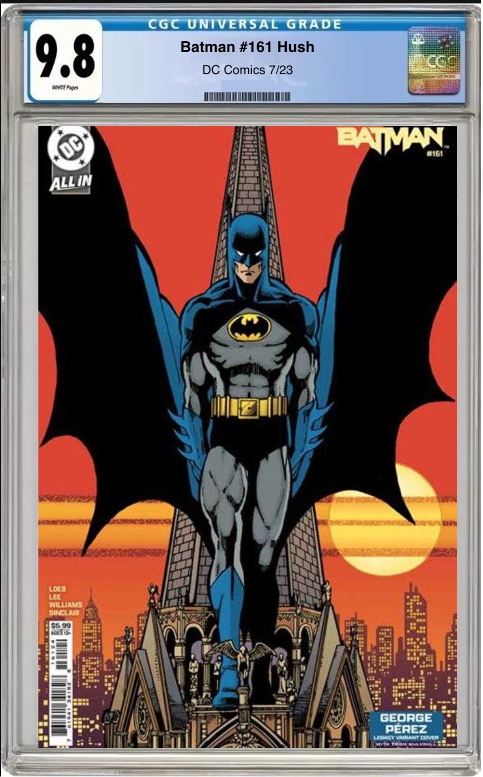 Batman #161 Cover E Card Stock Variant comic book with CGC 9.8 grading label

