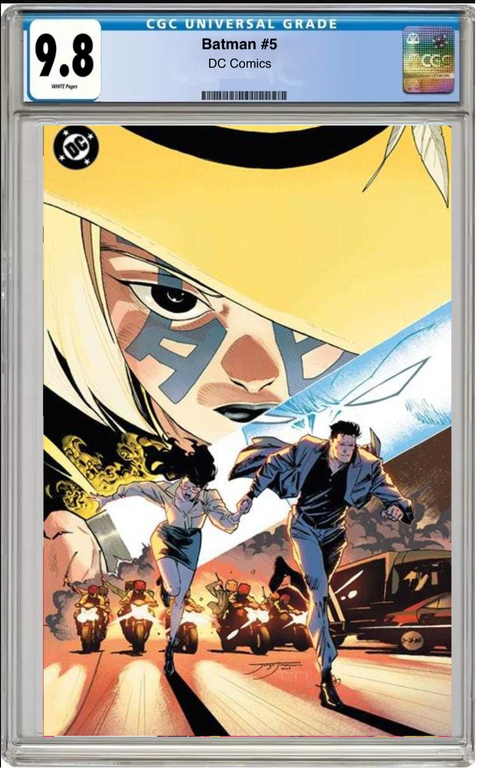 Comic book cover of Batman #5 Jorge Jimenez Foil Cover with CGC grading label.