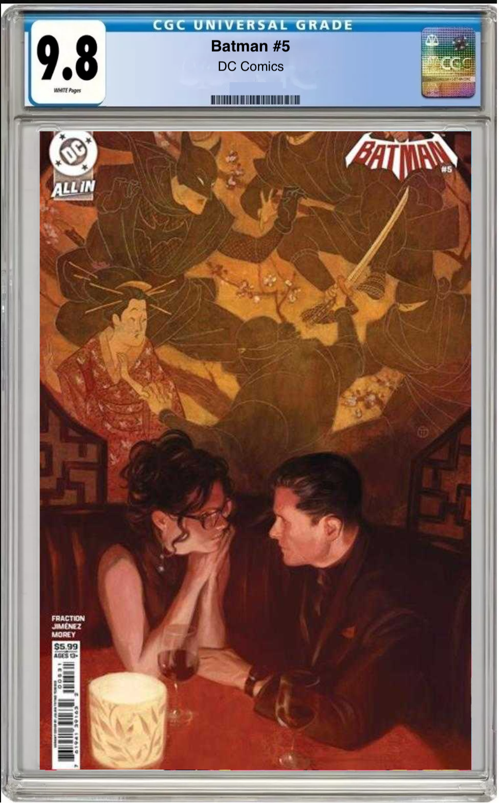 Comic book cover of Batman #5 Julian Totino-Tedesco Cover with CGC grading label.