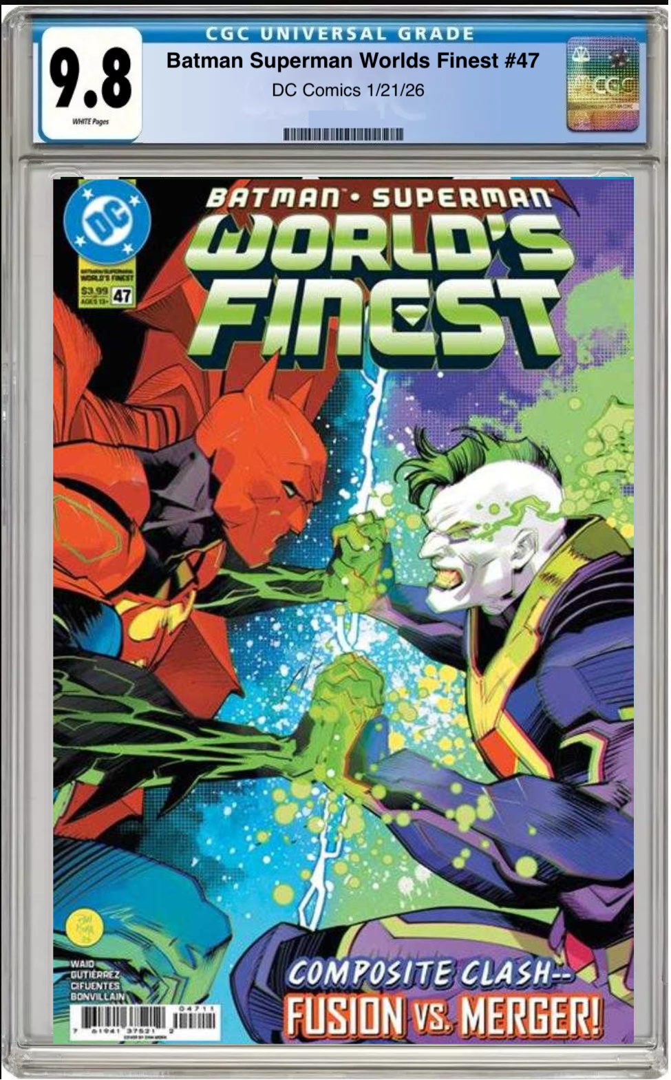 Comic book cover of Batman / Superman: World’s Finest #47 Cover A with CGC grading label.