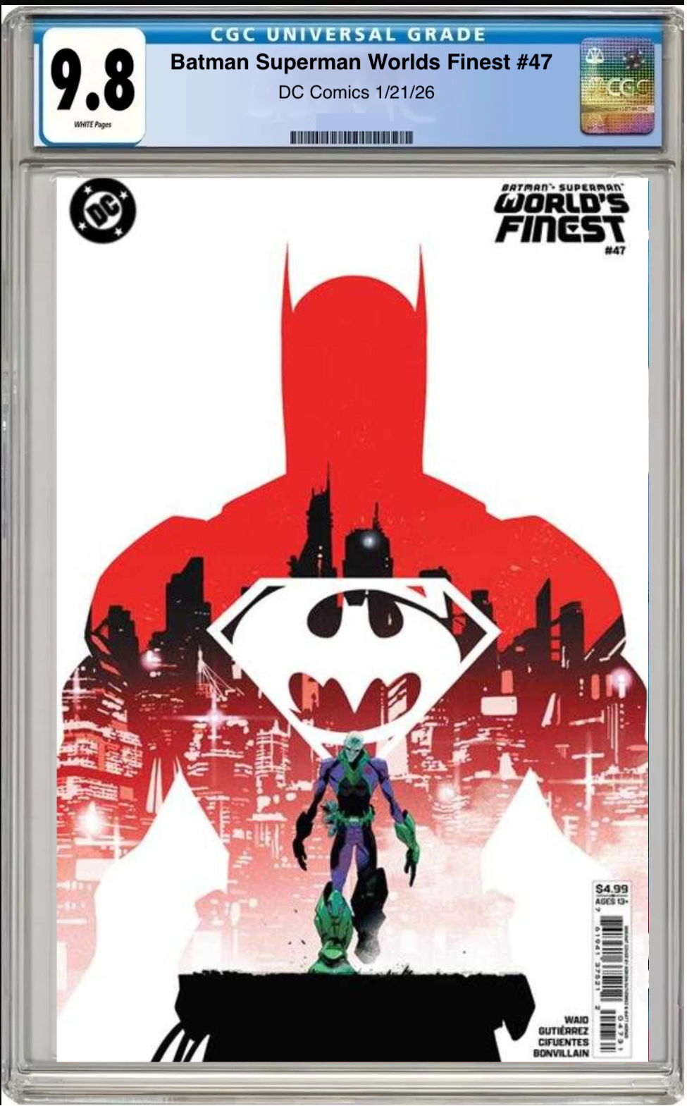 Comic book cover of Batman / Superman: World’s Finest #47 Cover C with CGC grading label.