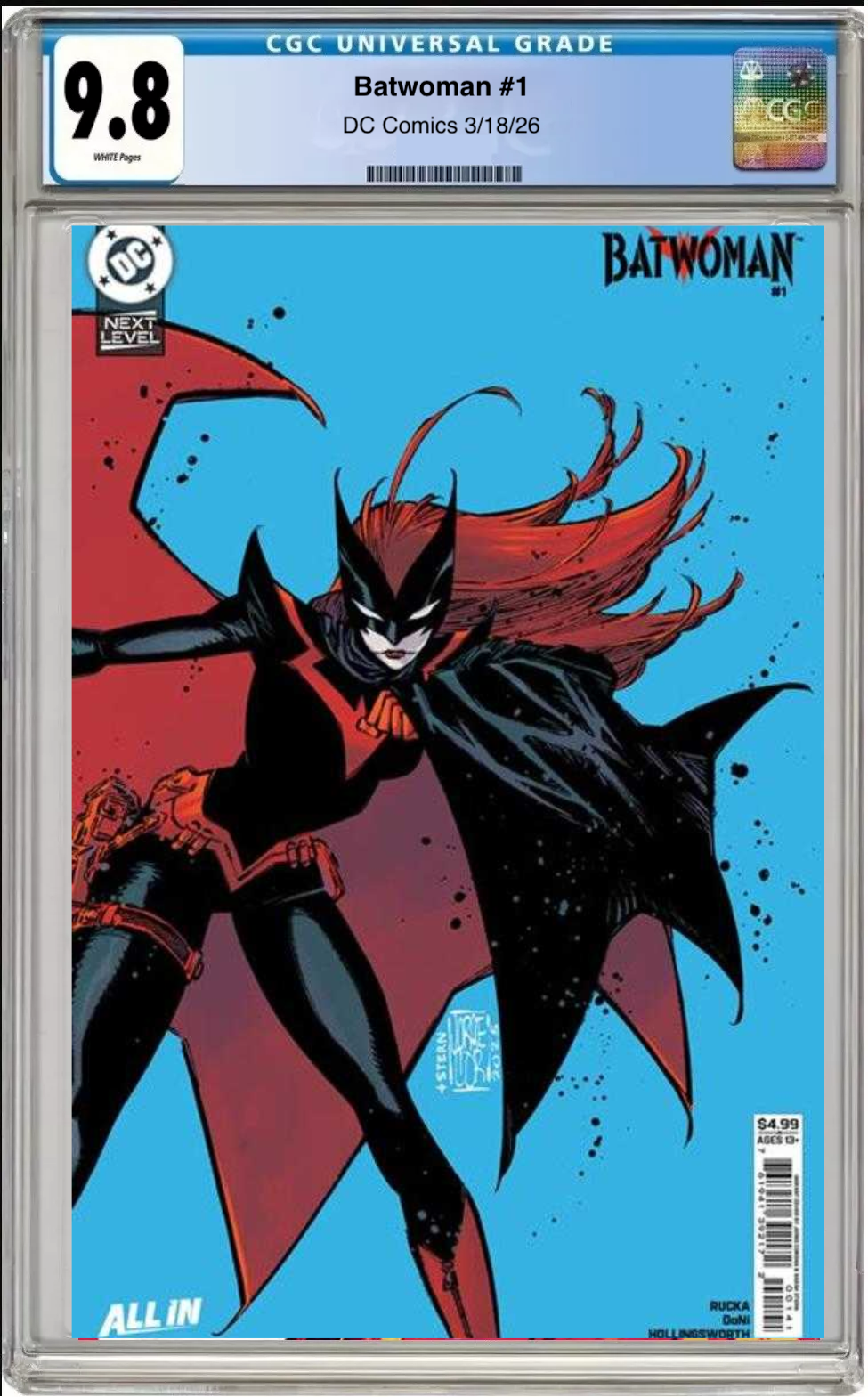 Comic book cover of Batwoman #1 Cover D with CGC grading label.