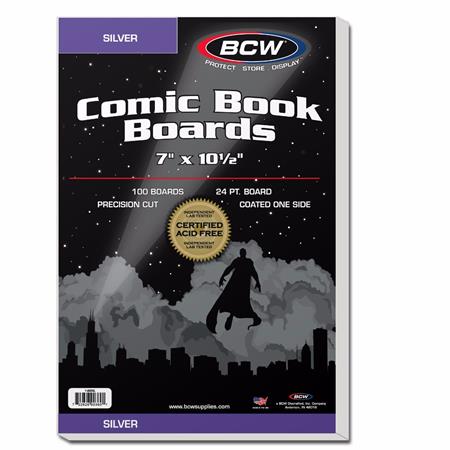 BCW Silver Comic Backing Boards (Pack of 100)