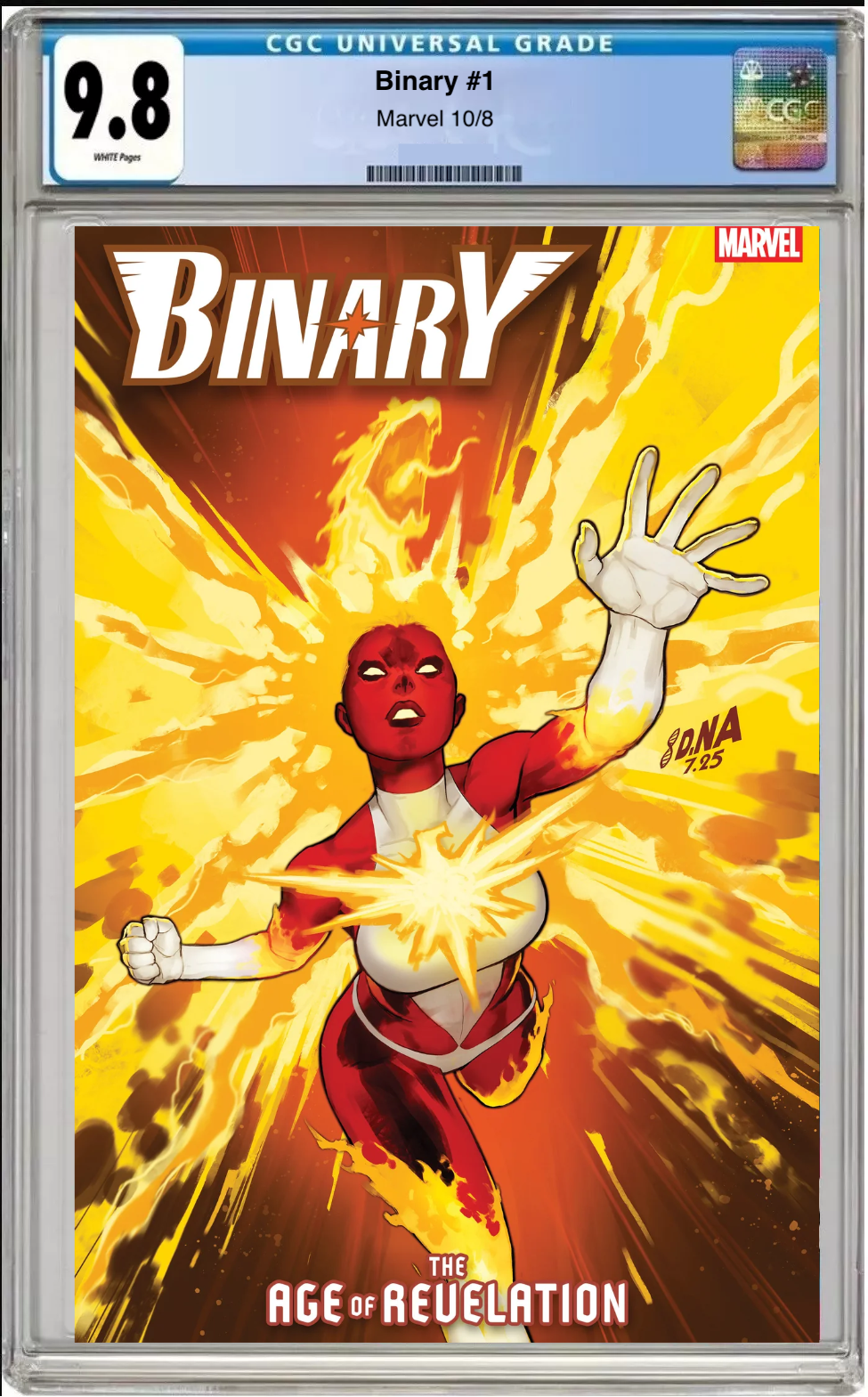 Comic book cover of Binary #1 David Nakayama Cover with CGC grading label