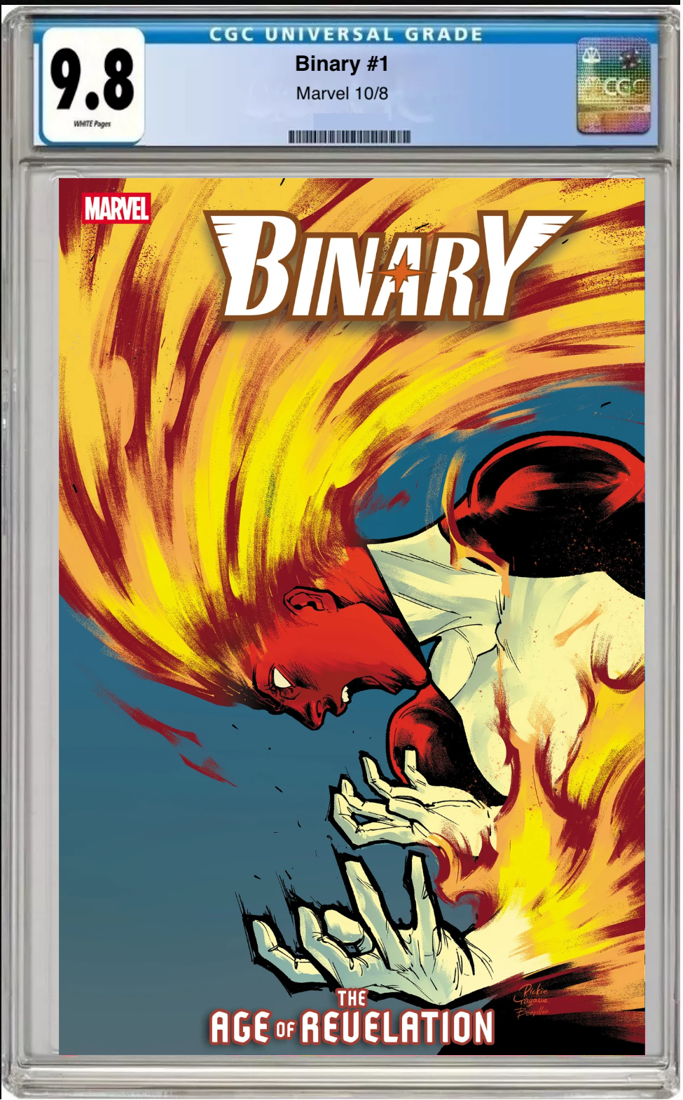 Comic book cover of Binary #1 Rickie Yagawa Binary Cover with CGC grading label