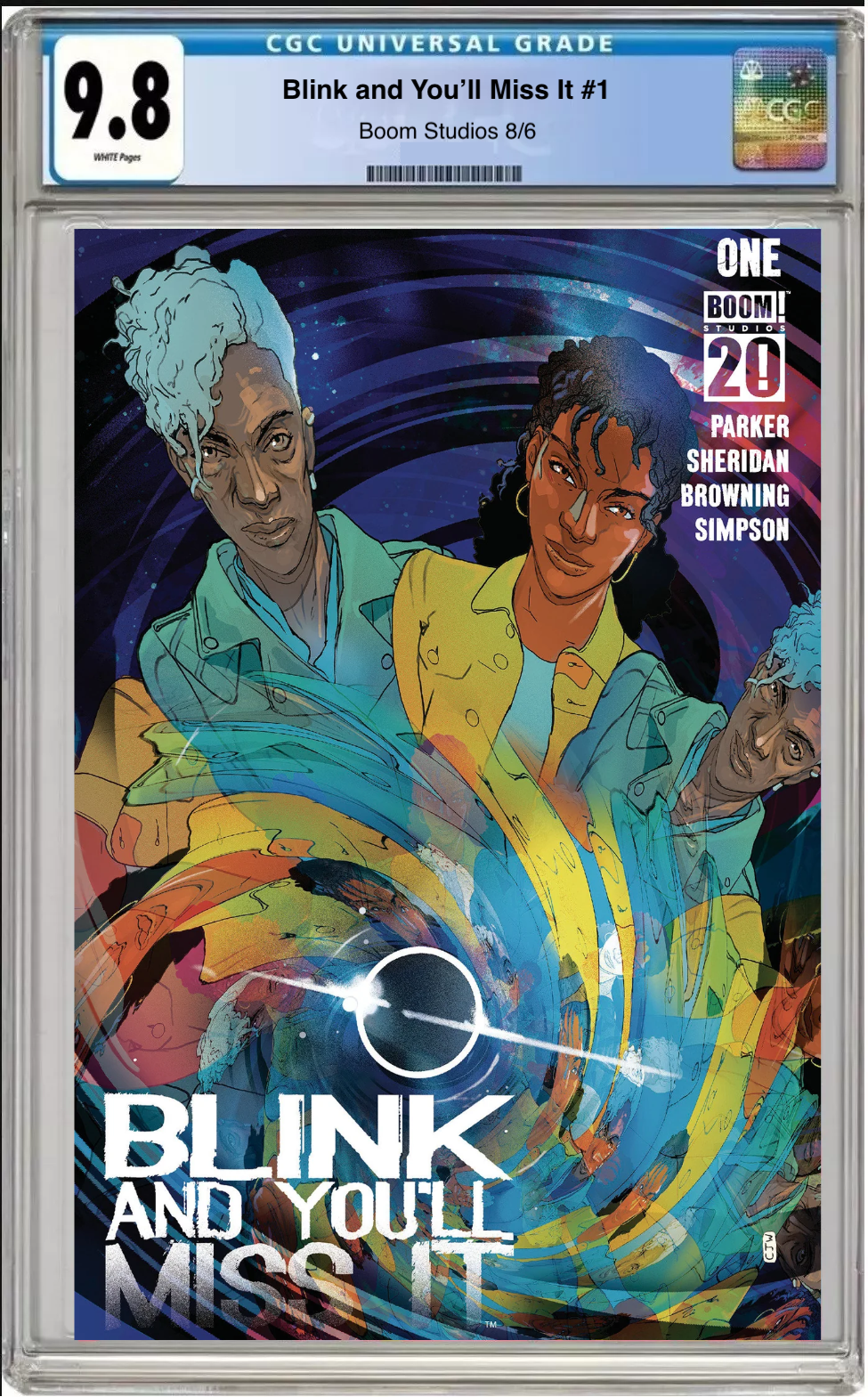 Comic book cover of Blink and You’ll Miss It #1 Cover B with CGC grading label