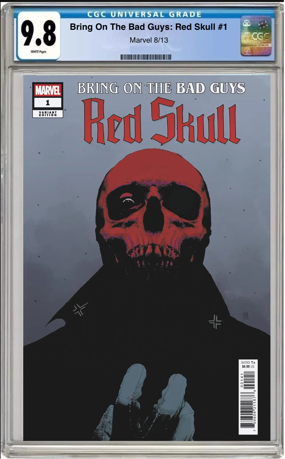 Comic book cover of Bring On the Bad Guys: Red Skull #1 Andrea Sorrentino Variant with CGC grading label.