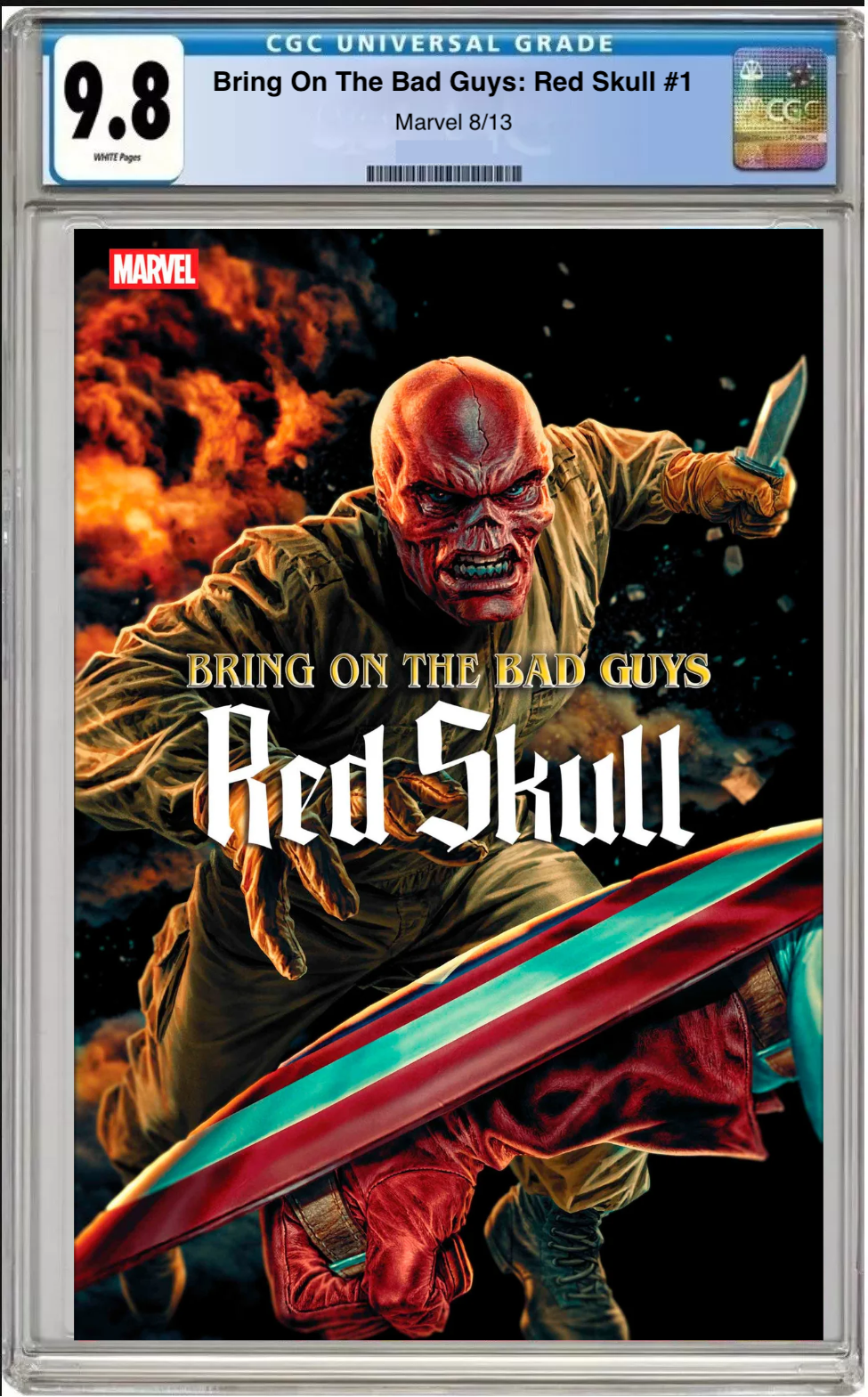 Comic book cover of Bring On the Bad Guys: Red Skull #1 Main Cover with CGC grading label.