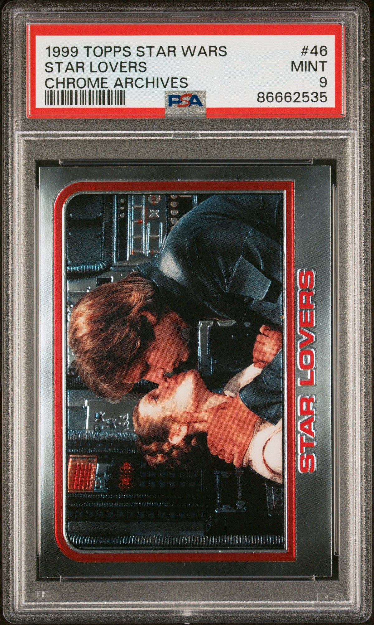 1999 TOPPS CHROME STAR WARS CHROME ARCHIVES STAR LOVERS CHROME ARCHIVES #46 - PSA 9