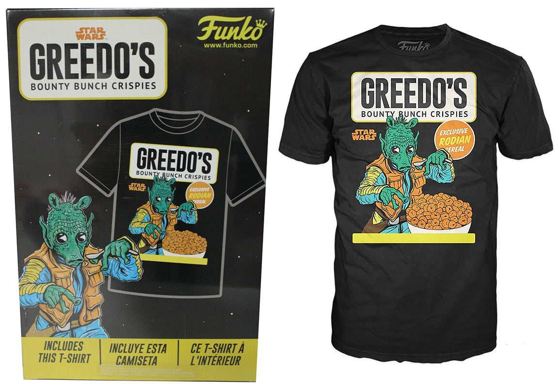 Pop! Tees Greedo&#39;s Bounty Bunch Crispies Cereal Tee (Star Wars, Size L) -  Walmart Exclusive **Chase**