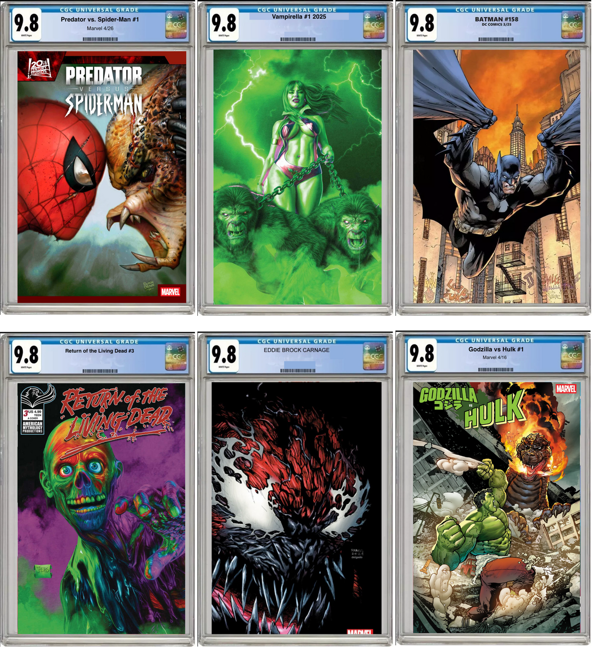 Caja Misteriosa de Cómics Calificados por CGC - 2 Cómics, Al Menos Uno de 9.8, Edad de Plata a Moderna