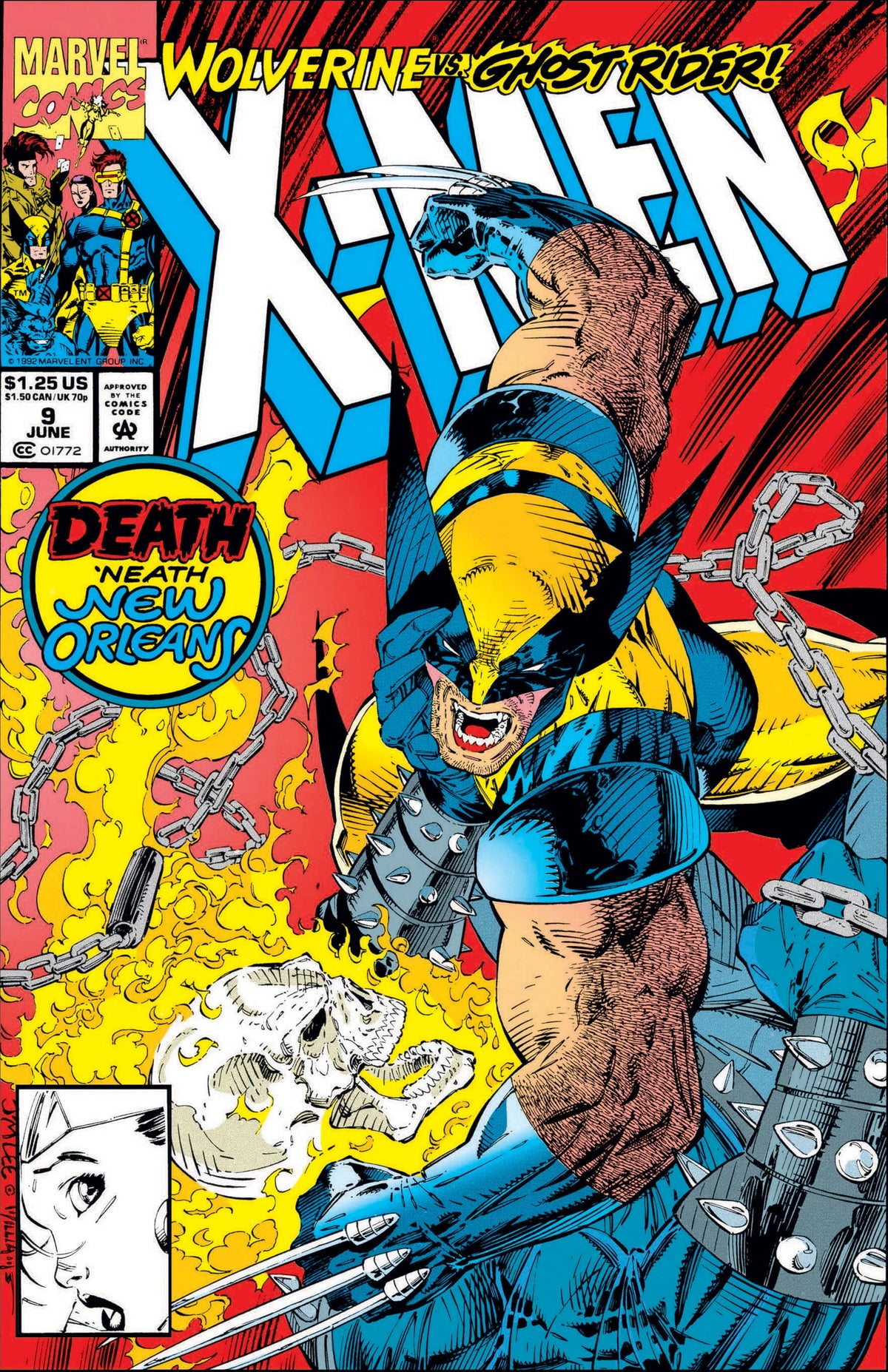X-Men #9 (1991) – X-Men vs. Ghost Rider