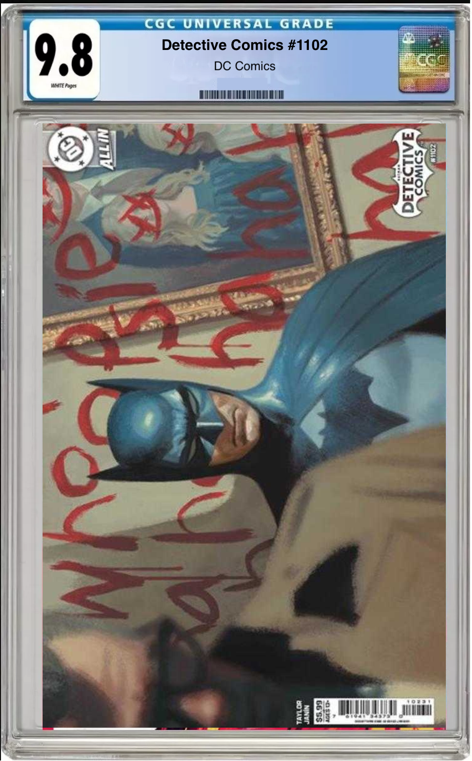 Comic book cover of Detective Comics #1102 Cover C with CGC 9.8 grading label.