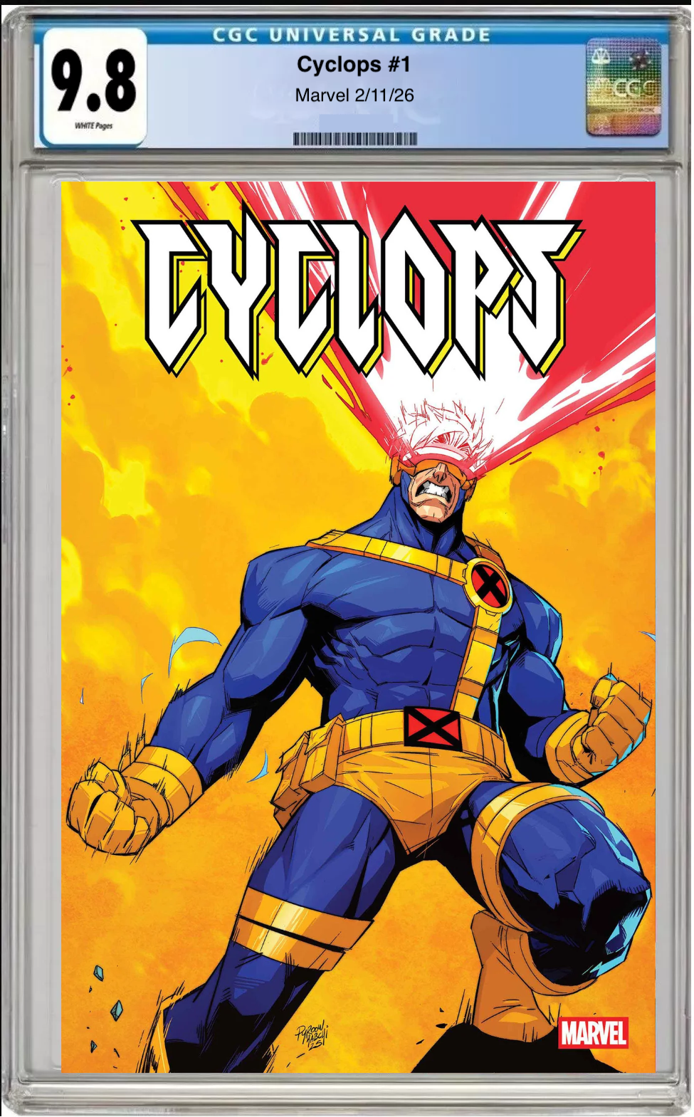 Comic book cover of Cyclops #1 Hicham Habchi Cover with CGC grading label.

